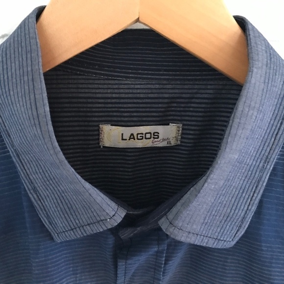Lagos Men’s Button down shirt Blue gray Size XL - Picture 2 of 3